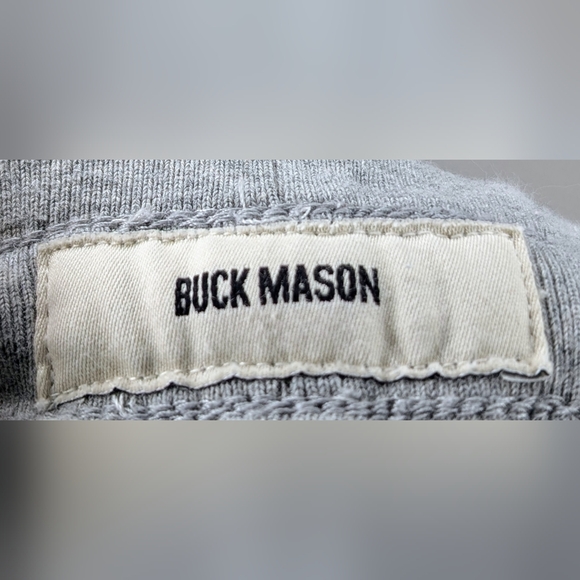 Buck Mason Women's Vintage Interloop Wide Leg Sweatpant in Graphite - Picture 4 of 5